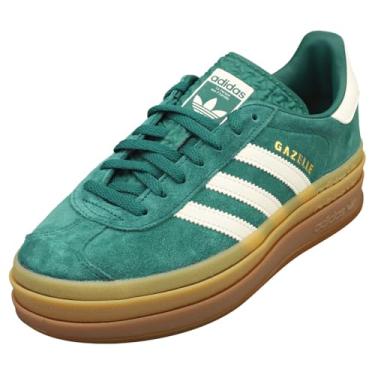 Imagem de Sapatos clássicos samba, Verde universitário/branco/dourado metálico, 36