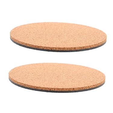 Imagem de YYBOES 2 peças de tapete de plantador de cortiça, vaso de plantas, bases de vaso de flores, pires para plantas, tapete para vaso de flores, almofada de placa, almofada de cortiça, vaso de flores