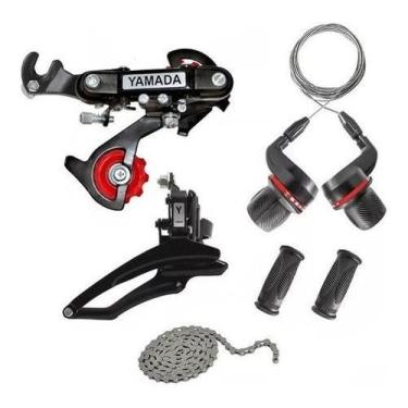 Imagem de  Kit Passador + Câmbio Traseiro + Diant Yamada + Corrente 21, Yamada