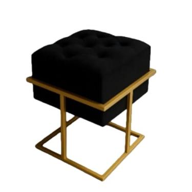 Imagem de Quadrado Moderno Decoração Em Ferro Para Sala Quarto Penteadeira A Cor banco para penteadeira para Sala, Quarto e Penteadeira(Preto)