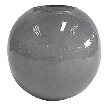 Imagem de VASO DECORATIVO EM VIDRO - CINZA - 14X14X13CM