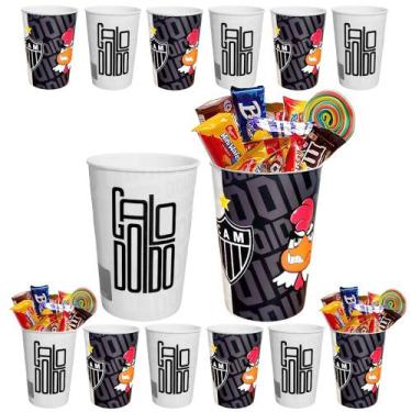 Imagem de 10 Copos Galo Atletico MG 320ml Lembrancinha Festa Original - Plasútil