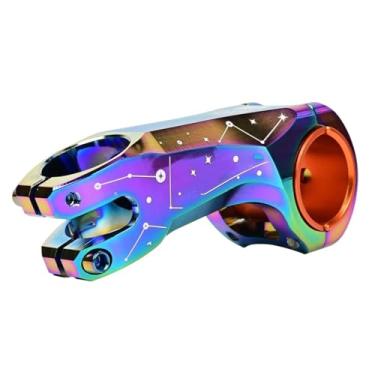 Imagem de Mesa de guidão para bicicleta de estrada/montanha em liga de alumínio CNC, 90 mm, 31,8 x 28,6 mm, para XC, MTB e AM. Acessórios para bicicletas.(Rainbow 90mm)