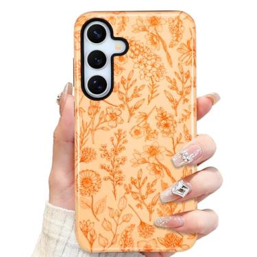 Imagem de SOKAD Capa de telefone floral sálvia magnética para Samsung Galaxy S25 Plus, compatível com Magsafe, estampa de flor vintage para meninas e mulheres com protetor de tela, capa protetora brilhante