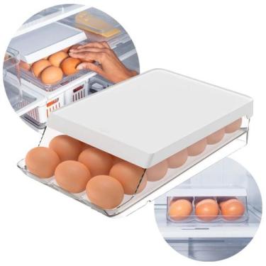 Imagem de Organizador Porta Ovos Rolante Geladeira Bandeja Ovos 21un - Ou