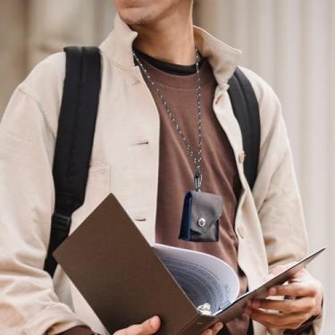 Imagem de Mini bloco de bolsa, bolsa pequena para fones de ouvido universais sem fio, chaveiro durável à prova d'água, acessórios de mochila para AirPods Pro 3, 2 e 1, AirPods 4, 3, 2 e 1