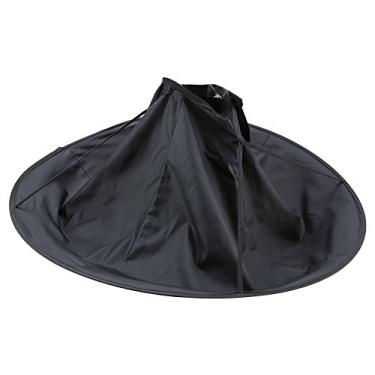 Imagem de Yinhing Capa de Corte de Cabelo, Capa de Corte de Cabelo de Barbeiro Adulto Com Design Em Forma de Guarda-chuva Invertido e Fecho de Gancho Ajustável, para Salão de Cabeleireiro ou Uso (BLACK)