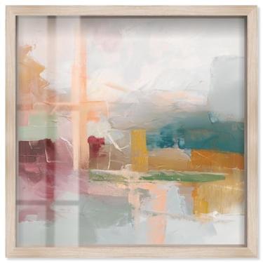 Imagem de Harbor Hues II Shadowbox Print Sunset Wall Art por Art Remedy, moldura loira, 78 x 79 cm