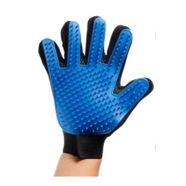 Imagem de Luva Com Escova MagnéTica Nano Para Animais De EstimaçãO Remove Sem EsforçO PêLos De Gatos E CãEs(Azul)