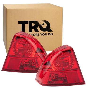 Imagem de TRQ Conjunto de luzes traseiras traseiras compatível com Honda Civic HO2800153 HO2801153 2003-2005