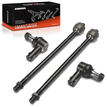 Imagem de A-Premium Conjunto de 4, kit de extremidade de haste de direção externa frontal interna, compatível com Mercedes-Benz Sprinter 4-T (904) 1996-2006, Sprinter 5-T (905) 2001-2006, Sprinter Dumptruck