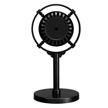 Imagem de GLOGLOW Suporte de Microfone de Plástico Estilo retrô Com Base, Design Vintage para Fotografia, Palco, Decoração de Festa, karaokê, Acessório de Desempenho Clássico Leve de 1,8 Onças (Preto)