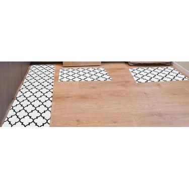 Imagem de Conjunto de passadeira de cozinha antiderrapante (Casab Cru)