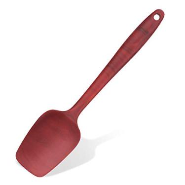Imagem de DOSMAMZ Espátula de colher de silicone premium, livre de BPA, resistência a altas temperaturas, 315 °C, design sem costura, espátulas de cozinha antiaderentes para cozinhar, assar e misturar, com