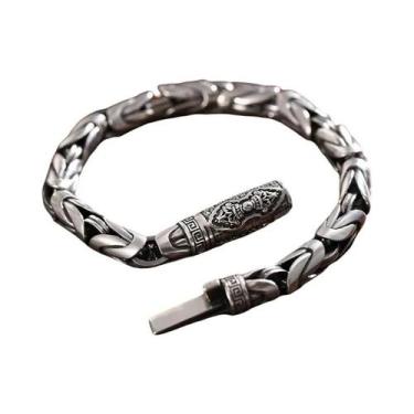 Imagem de Pulseira De Segurança Trançada Artesanal Retro Masculina, Joia Estilos