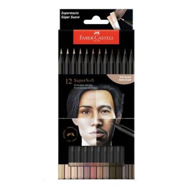 Imagem de Lápis De Cor Ecolápis Supersoft 210713 12 Cores Tons De Pele - Faber Castell