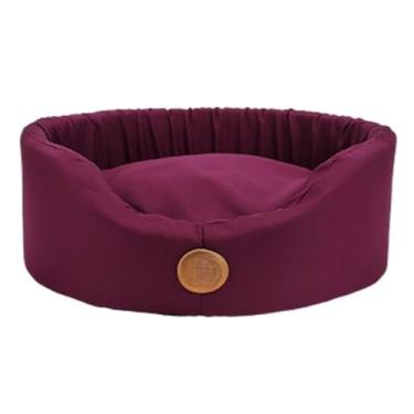 Imagem de Cama Pet com Zíper e Almofada Removível – Toca Confortável para Cães e Gatos Pequenos e Médios – Design Moderno e Lavável(Vinho,G)