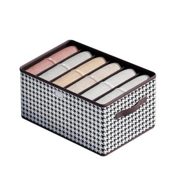 Imagem de 1 unidade de Caixa Armazenamento para Gaveta Plegável com Alças Organizador Multifuncional Roupas Cobertores e Brinquedos Organização Armário Quarto R