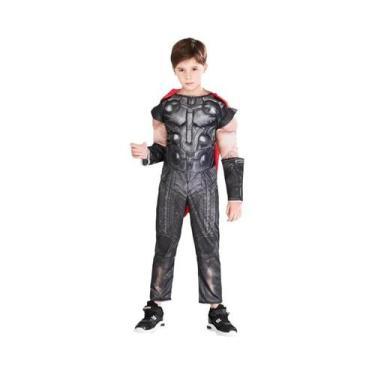 Imagem de Fantasia De Thor Para Crianças Com Machado Iluminado, Cosplay De Super