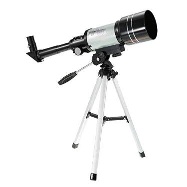Imagem de pcagfaajmh Telescópio prático telescópio astronômico com tripé externo monocular HD 150X espaço refrativo telescópio astronômico telescópio telescópio telescópio de detecção