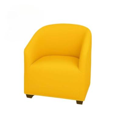 Imagem de Os apoios de braço em forma de ferradura, capa cadeira, são revestidos com gel elástico, o que facilita a instalação e garante sua fixação(AMARELO)