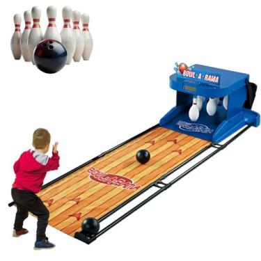 Imagem de Deluxe Indoor Bowling Alley Machine - Jogo de boliche animado automático LED para adultos, festas e centro de entretenimento familiar - 350 cm de comprimento