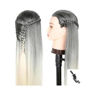 Imagem de Cabeça De Manequim De Cabelo Longo Para Treinamento De Cabeleireiro, P