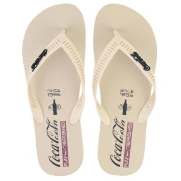 Imagem de Chinelo Masculino Coca-Cola Shoes Lawson Bege - CC47-Masculino