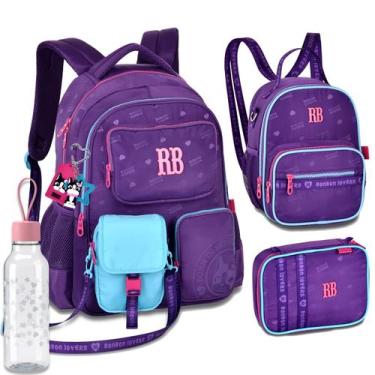 Imagem de Kit Mochila Costa Rebecca Bonbon Escola Juvenil shoulder bag, Roxo