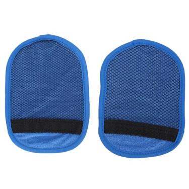 Imagem de Yinhing 2 Peças de Luvas para Limpar Areia, Tecido de Malha de Veludo, Limpador Removedor de Areia de Praia Com Recurso de pó de bebê, para Caixas de, Férias na Praia, (BLUE)