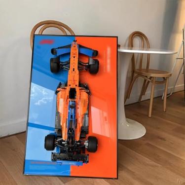 Imagem de Painel de exposição iLuane para kit de construção de modelo de carro de corrida réplica Lego 42141 Technic McLaren Fórmula 1 2022, colecionável para adultos, decoração para casa ou escritório (carro