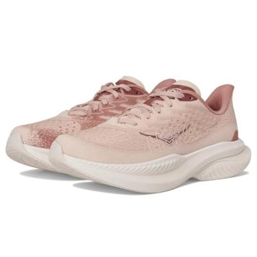 Imagem de HOKA Tênis feminino Mach 6, Rosa latte/blush, 8.5 Wide