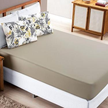 Imagem de Lençol King Com Elástico 100% Algodão Cama Box 3 Peças Quality - Bia E