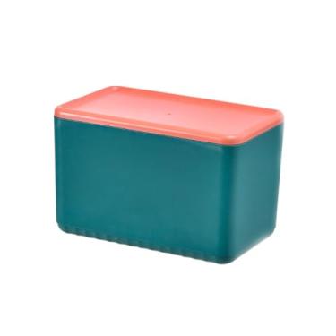 Imagem de Porta-toalhas de papel, caixa de lenços de parede sem perfuração, suporte de lenços de plástico para banheiro, rack de armazenamento, caixa de lenços (D)