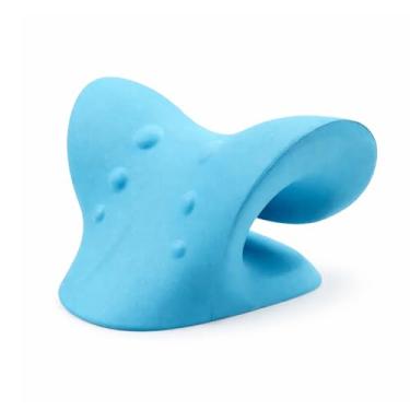 Imagem de Travesseiro para Cervical Ajuda no Alívio da Dor Massageador Corporal Almofada Quiroprática Yoga(Azul)