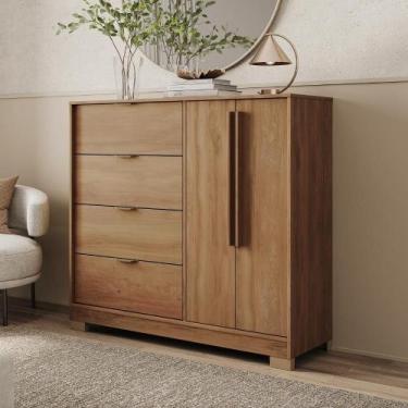 Imagem de Cômoda 4 Gavetas 2 Portas Carraro Freijó