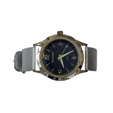 Imagem de Relogio Feminino Pulseira Preto Dourado Movimento A