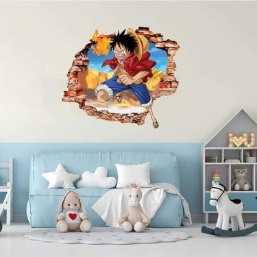 Imagem de Adesivo De Parede Buraco Falso One Piece Mod01 - Lojinha Da Luc Adesiv
