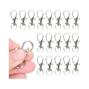 Imagem de Fecho Giratório De Aço Inoxidável Para Chaveiro 25 50 100 200 Peças Fi