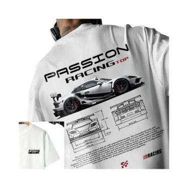 Imagem de Camiseta Casual Esportiva Masculina De Verão Em Algodão Com Estampa Gr