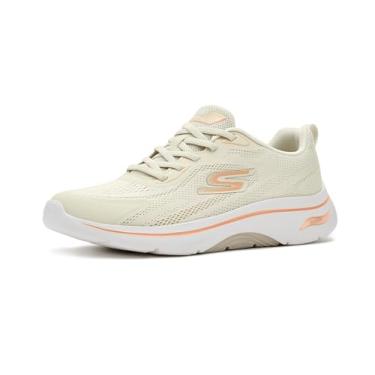 Imagem de Skechers Go Walk Arch Fit 2.0 Cassy Tênis feminino, Natural/pêssego, 8.5 Wide
