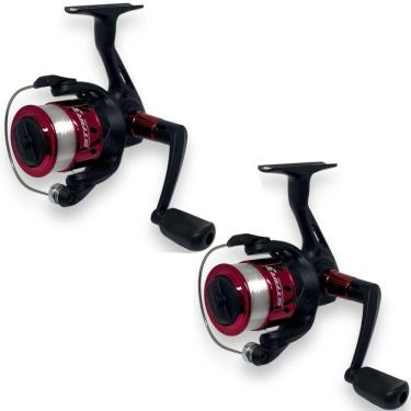 Imagem de Kit 2 Molinete Marine Sports Star 3 Com Linha Vermelho