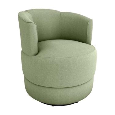 Imagem de Poltrona Decorativa Giratória Base De Ferro Marselha Boucle Oliva Matrix Boucle Oliva