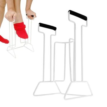 Imagem de Meia, ferramenta de auxílio de meia de compressão, auxílio de curativo adaptável com algodão de isolamento e alças de borracha para fácil aderência, ajudante de meias para idosos, pessoas em