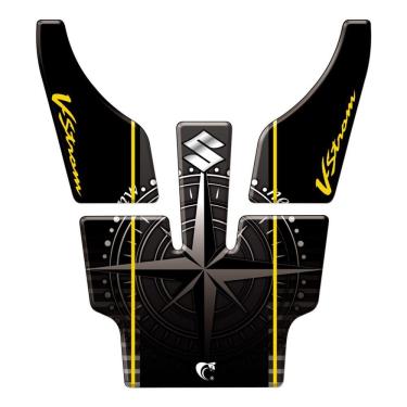 Imagem de Protetor Tanque Moto V-strom 1000cc 2010 Amarelo Amarelo E Preto