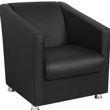 Imagem de Poltrona Decorativa Bia Material Sintetico Preto Mpassos material sint