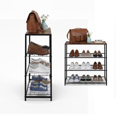 Imagem de Sapateira Organizador 4 Andares Prateleira Sapatos Sandalia Organizacao Casa Entrada