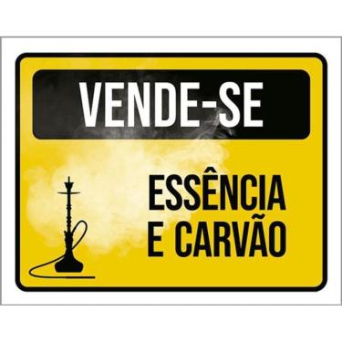 Imagem de Kit 3 Placas Sinalização - Vende-Se Essência Carvão Ícone