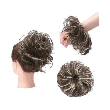 Imagem de Coque De Cabelo Feminino Desgrenhado E Volumoso, Sintético Ondulado, T