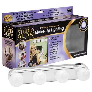 Imagem de Arandela Camarim Espelho Maquiagem Led 4 Lampada Sem Fio - MR Vendas